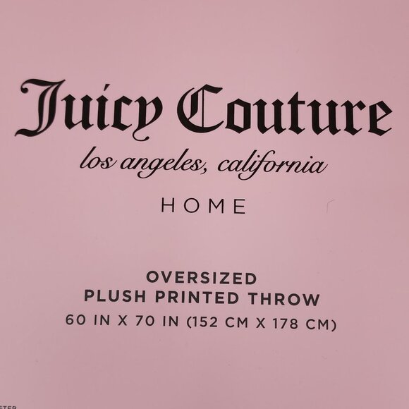 Juicy Couture Gingerbread Holiday Oversized Plush Throw Blanket Soft Festive - Picture 5 of 9